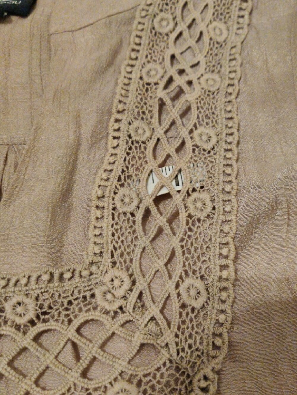 bobeau Crochet-Trim Sleeveless Tunic in Taupe - Picture 6 of 11
